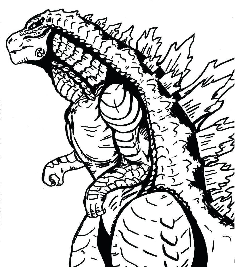 900x1022 Coloring Pages Godzilla Coloring Pages Printable Download King
