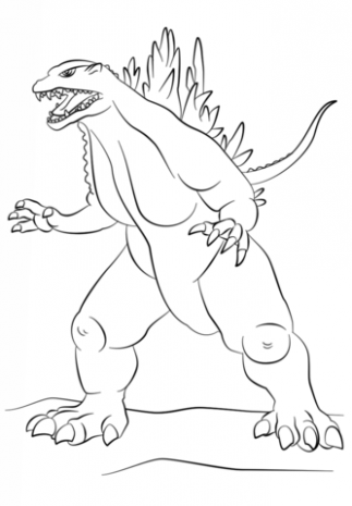 323x465 Godzilla Coloring Page Free Printable Coloring Pages