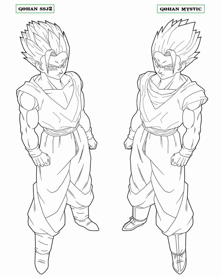 900x1126 Gohan Coloring Pages Olegratiy