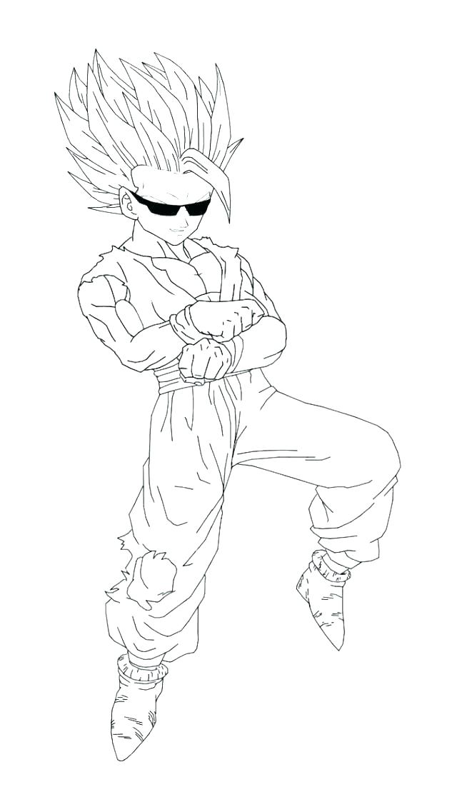 640x1116 Gohan Coloring Pages Coloring Pages Dragon Ball Z Coloring Page