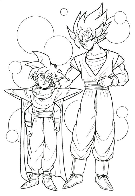 520x755 How Draw Dragon Ball Z Coloring Pages For Kids With Art How