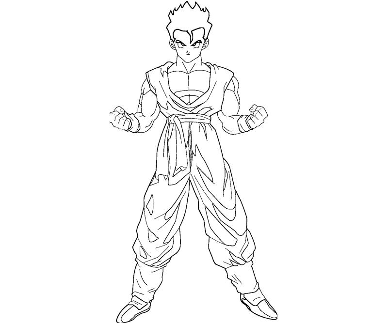 800x667 Dbz Son Gohan Coloring Pages Free Printable