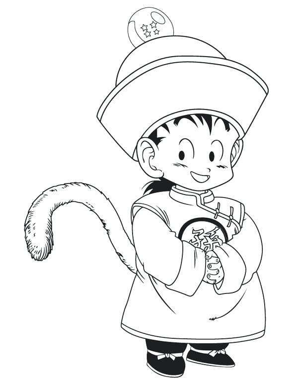 600x776 Gohan Coloring Pages Little In Dragon Ball Z Coloring Page Kids