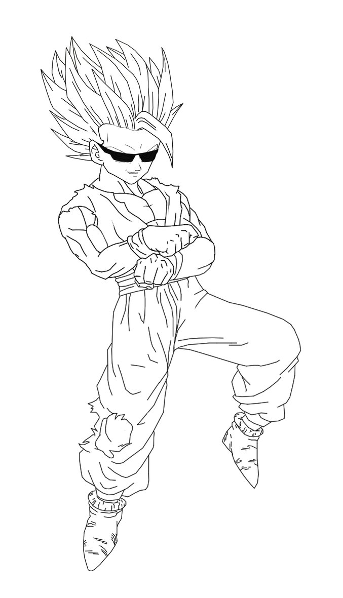 677x1181 Gohan Super Saiyan Coloring Pages