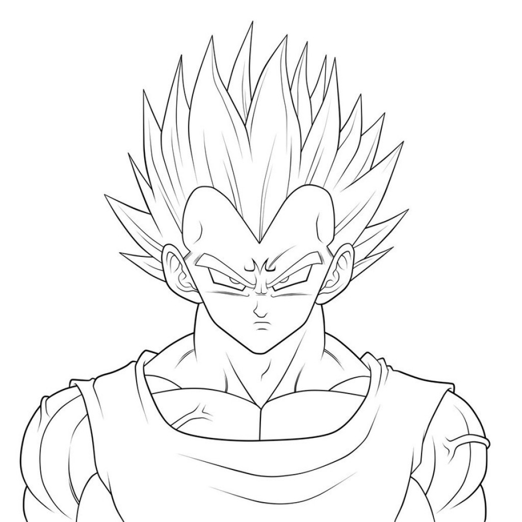 1024x1024 Unnamed Goku And Vegeta Coloring Pages