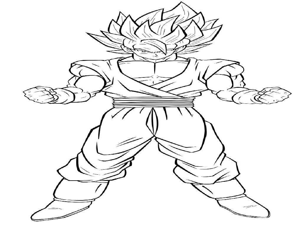 1024x768 Goku Printable Coloring Pages Unnamed