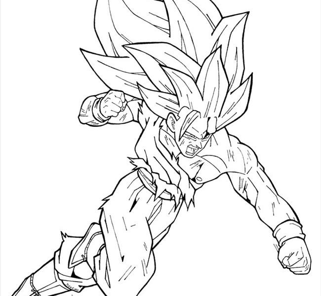 650x600 Coloring Pages Goku Goku Printable Coloring Pages Dragon Ball Z