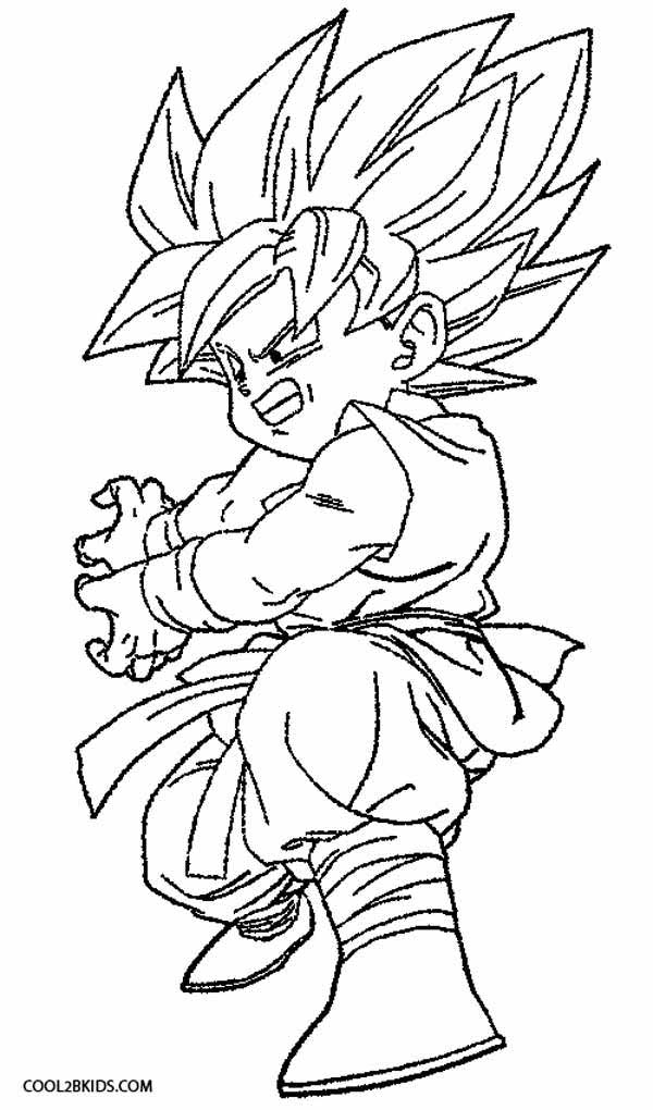 600x1020 Printable Goku Coloring Pages For Kids