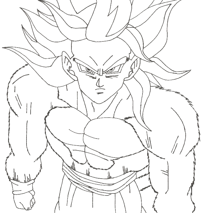 700x730 Coloriage De Manga Dragon Ball Z, Dessin San Gohan Nous Dit