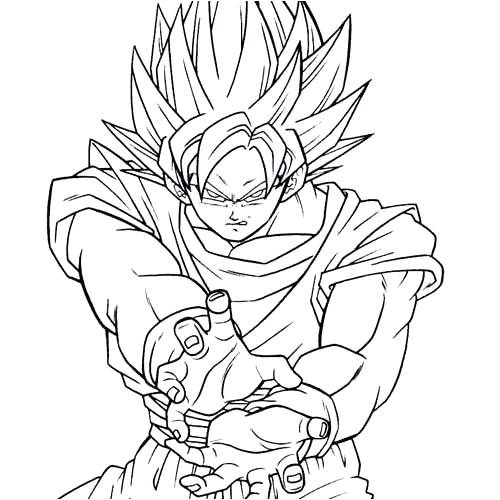500x500 Goku Coloring Page Coloring Pages Printable Dragon Ball Z