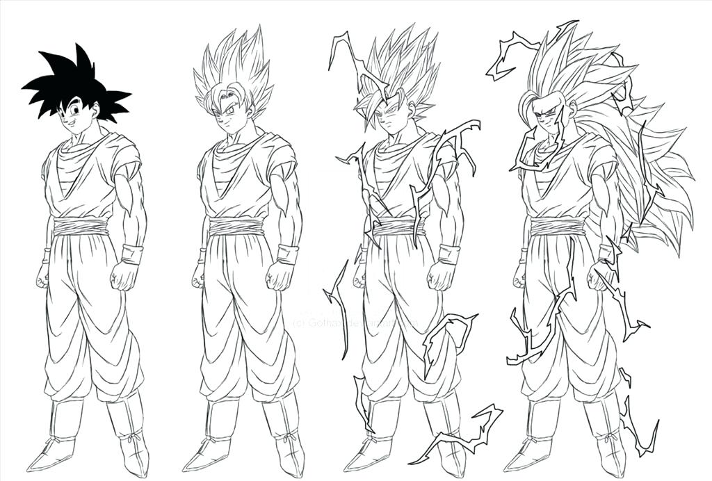 1024x692 Goku Coloring Page Good Coloring Pages Pic Goku Super Saiyan