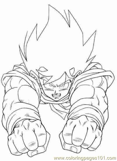 400x550 Goku Coloring Pages