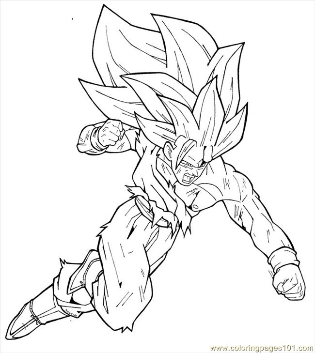 650x729 Goku Printable Coloring Pages Goku Moncho Coloring Page