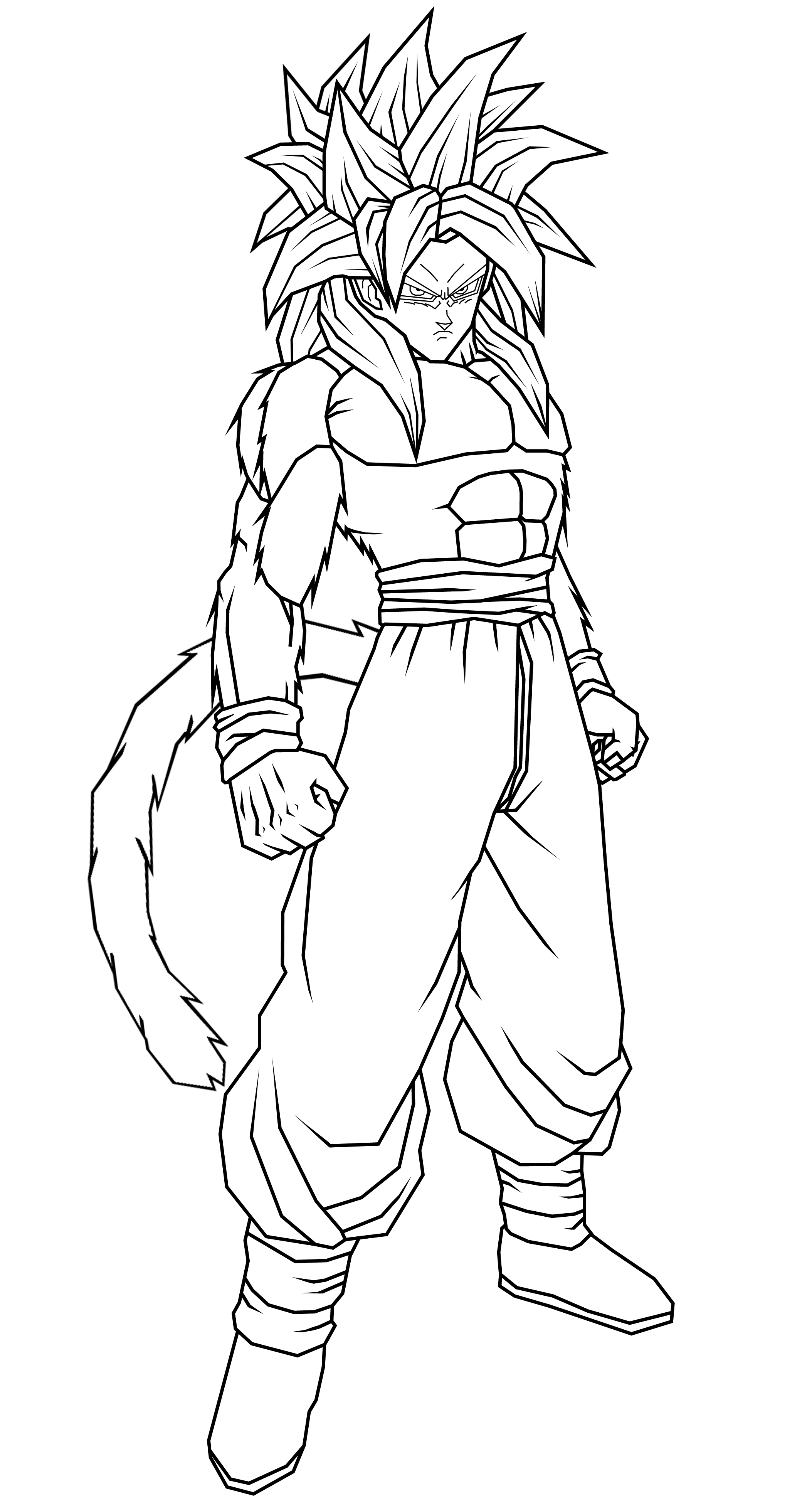 2094x3922 Goku Gt Lineart
