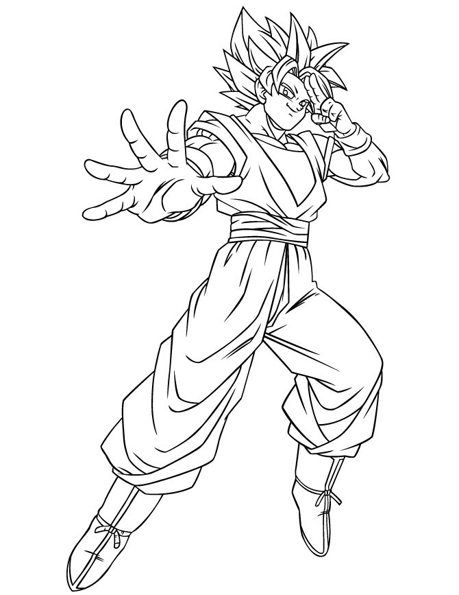 670x867 Beautiful Goku Para Colorear Coloring Ws