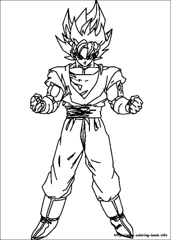 567x794 Super Saiyan Son Goku Dragon Ball Coloring Pages