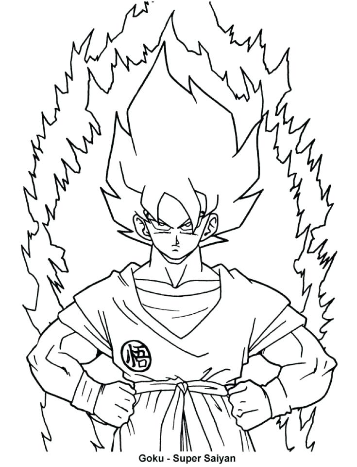 735x960 Dragon Ball Z Coloring Pages