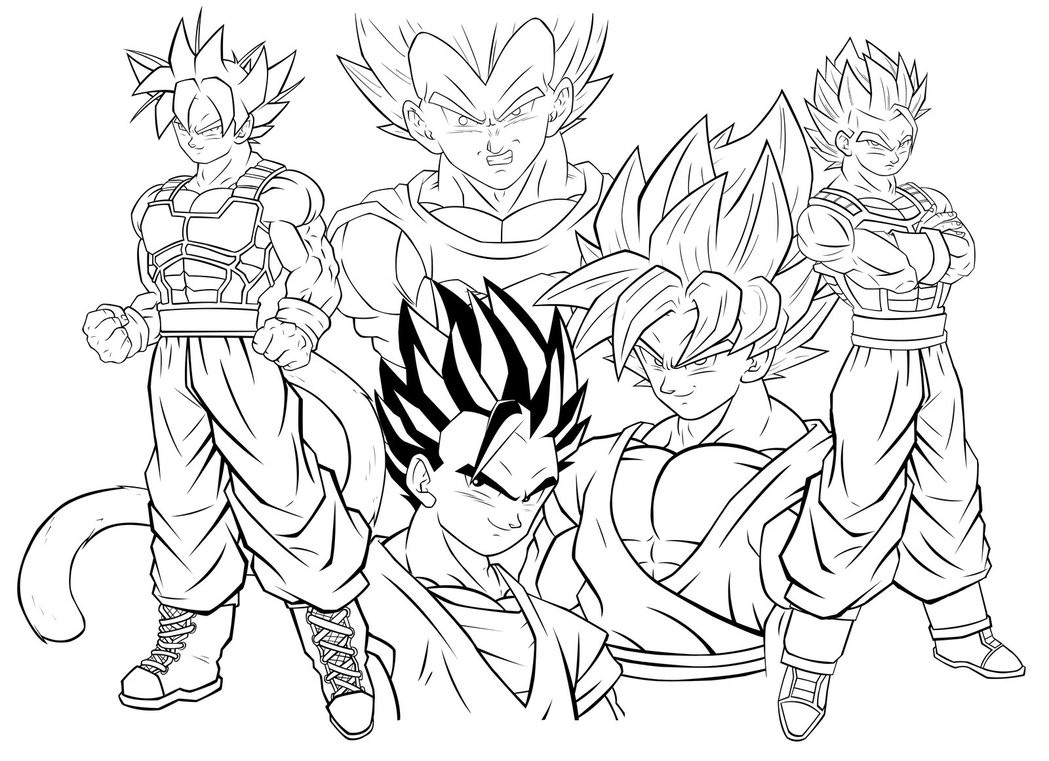 1049x761 Dragon Ball Z Super Saiyan Coloring Pages Copy Dragon Ball Super