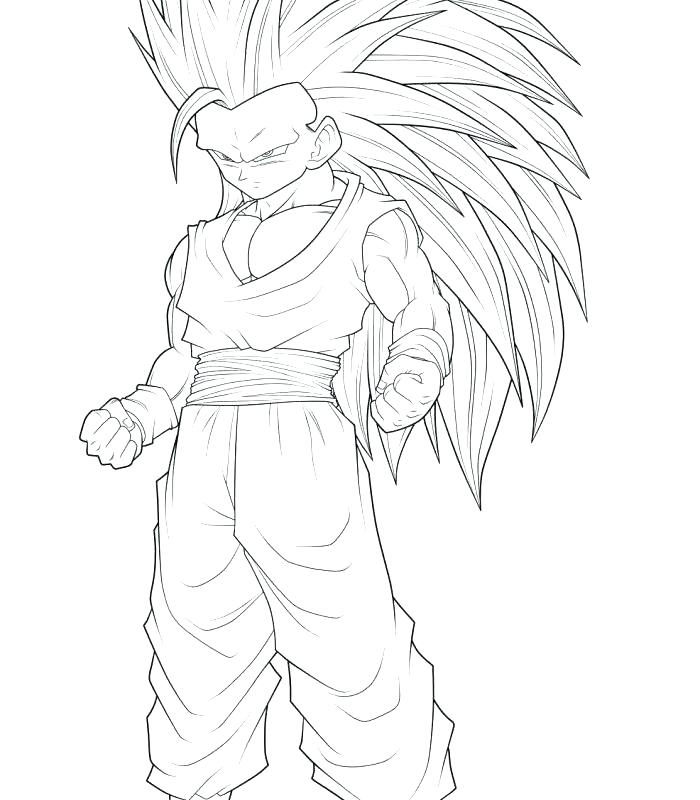 700x800 Super Saiyan Coloring Pages