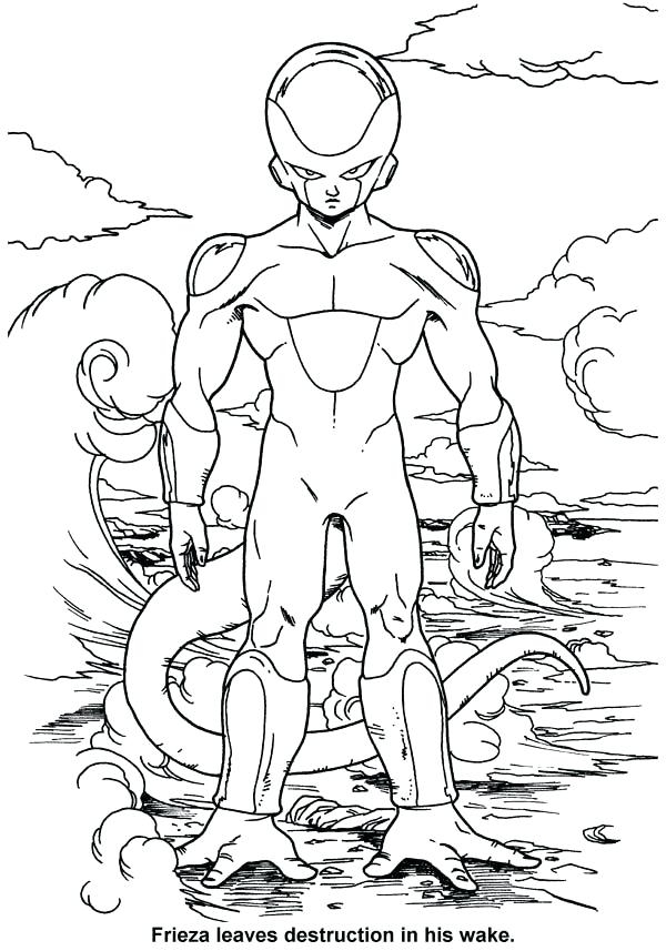 600x857 Exelent Dragon Ball Z Coloring Pages Frieza Illustration