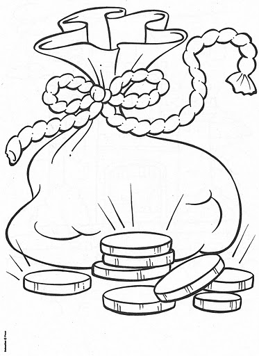 373x512 Kentong Bag Full Of Gold, Free Coloring Pages