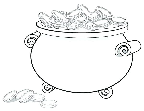 600x464 Pot Of Gold Coloring Pages Pot Of Gold Coloring Pages A Giant Pot