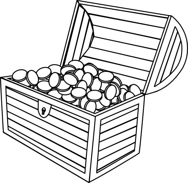 600x586 Treasure Chest Coloring Pages