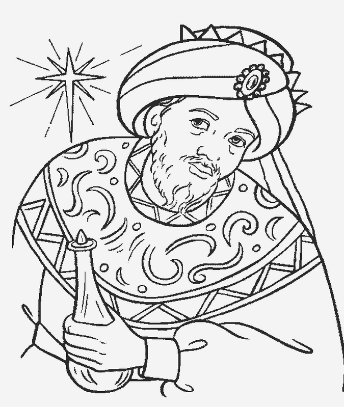 675x799 Wise Man Coloring Page Biblical Magi Three Kings