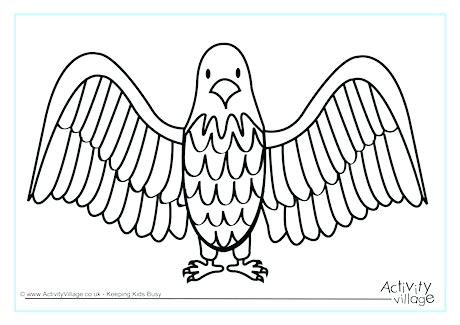 460x325 Eagle Coloring Page
