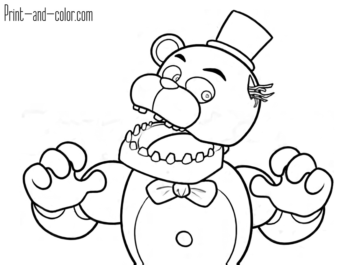 1200x900 Fnaf Freddy Coloring Pages