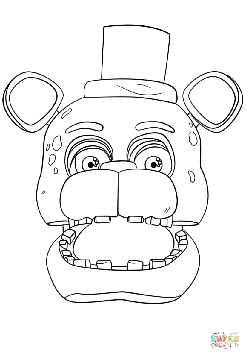 824x1186 Unique Fnaf Coloring Pages Golden Freddy Collection Free