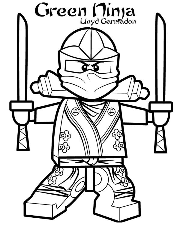 600x776 Lloyd Garmadon Ninjago Green Ninja Coloring Page