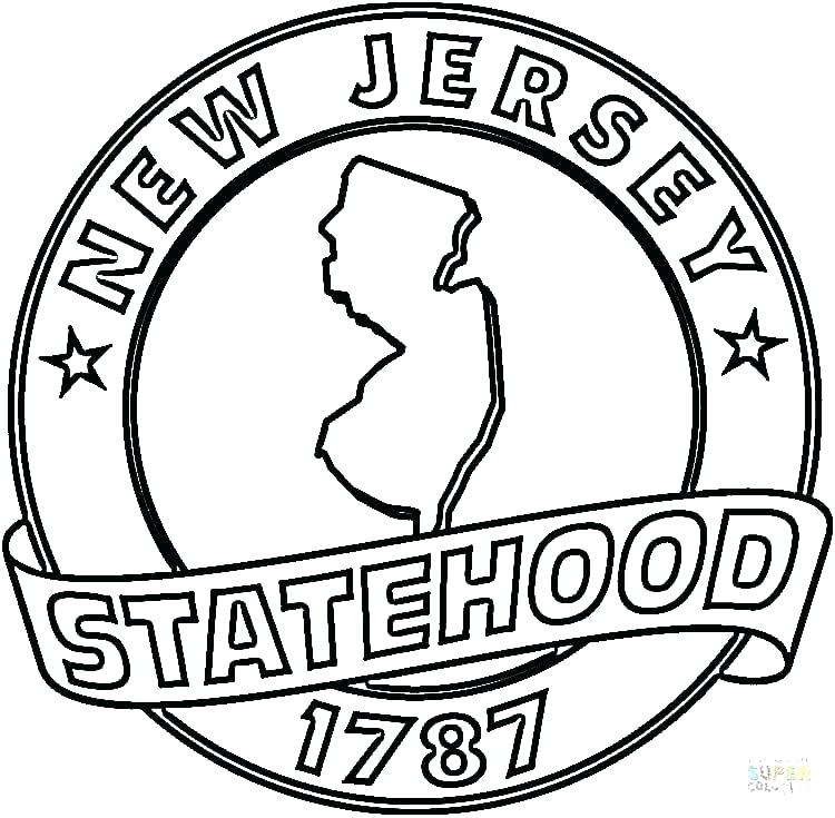 750x735 Nba Coloring Pages Coloring Pages New Jersey State Coloring Page