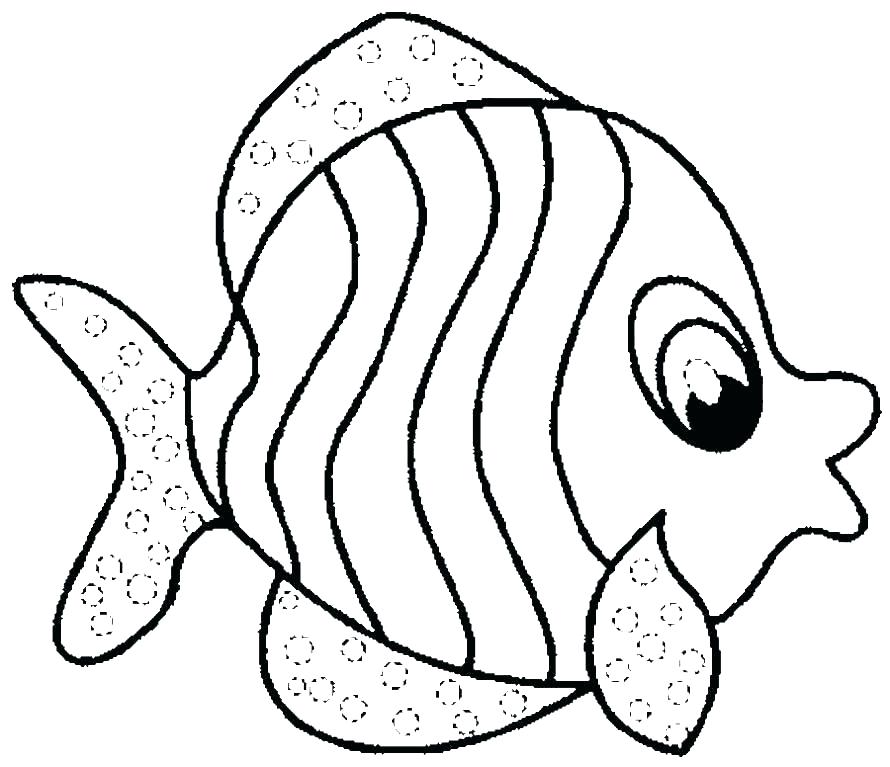 890x767 Fish Coloring Pages Goldfish Coloring Page Of A Fish Memoirs Fish
