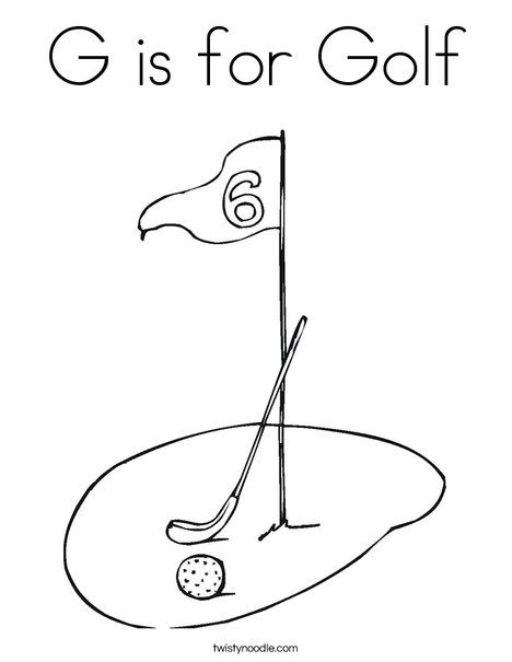 468x605 G Is For Golf Coloring Page