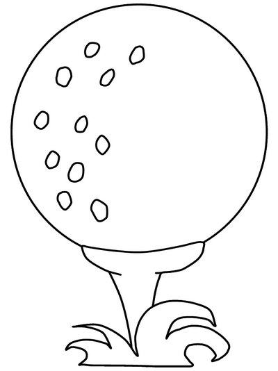 400x534 Printable Golf Ball Coloring Page Coloring Book