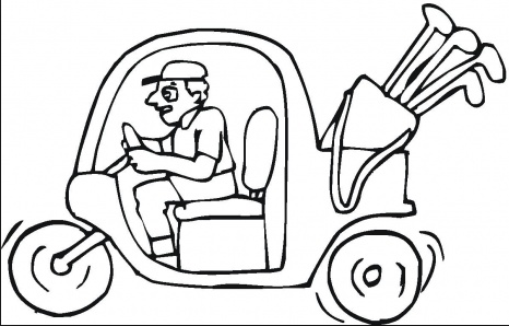 466x298 Golf Cart Coloring Page Coloring Book