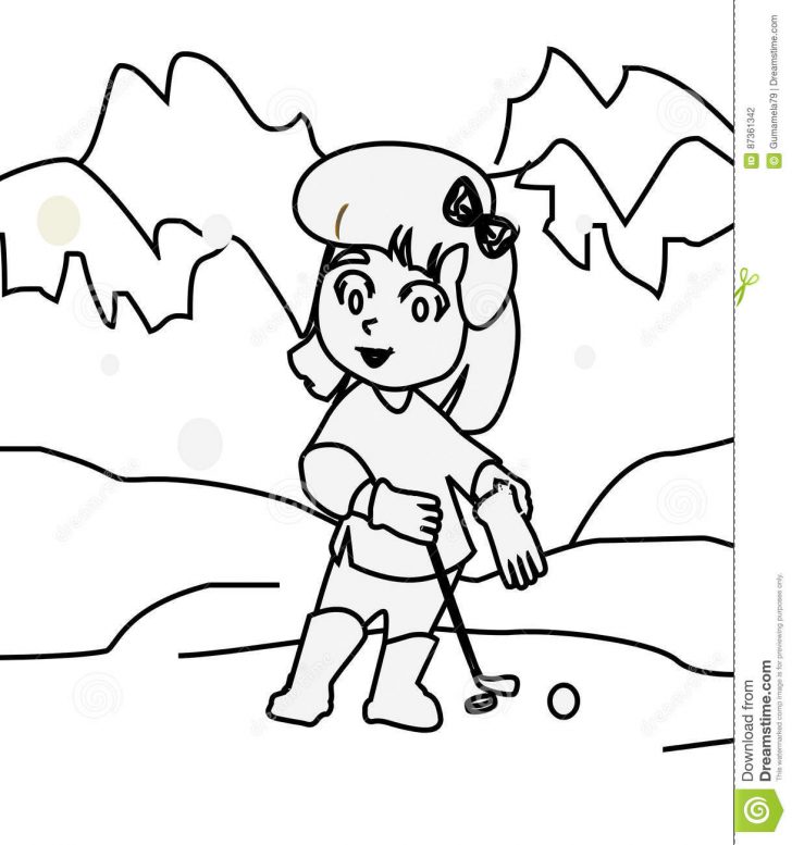 728x777 Golf Coloring Pages Pictures To Print And Color Cart Page Free