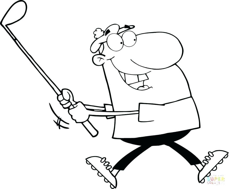 878x724 Golf Coloring Page Er Cartoon Golf Coloring Pages