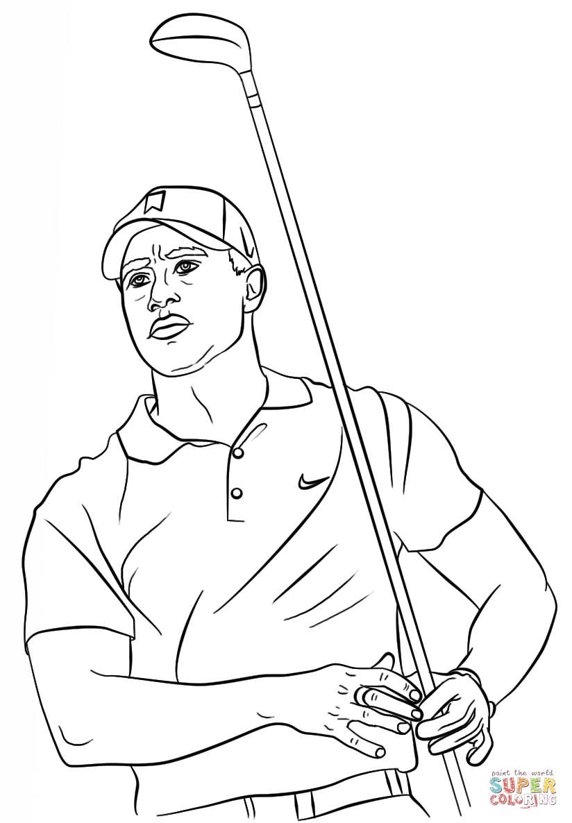 824x1186 Golf Bag Coloring Page