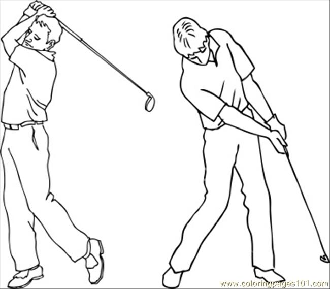 650x569 Stockphotogolf Swing Coloring Page