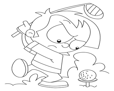 400x322 Golf Coloring Pages Page Image Clipart Images