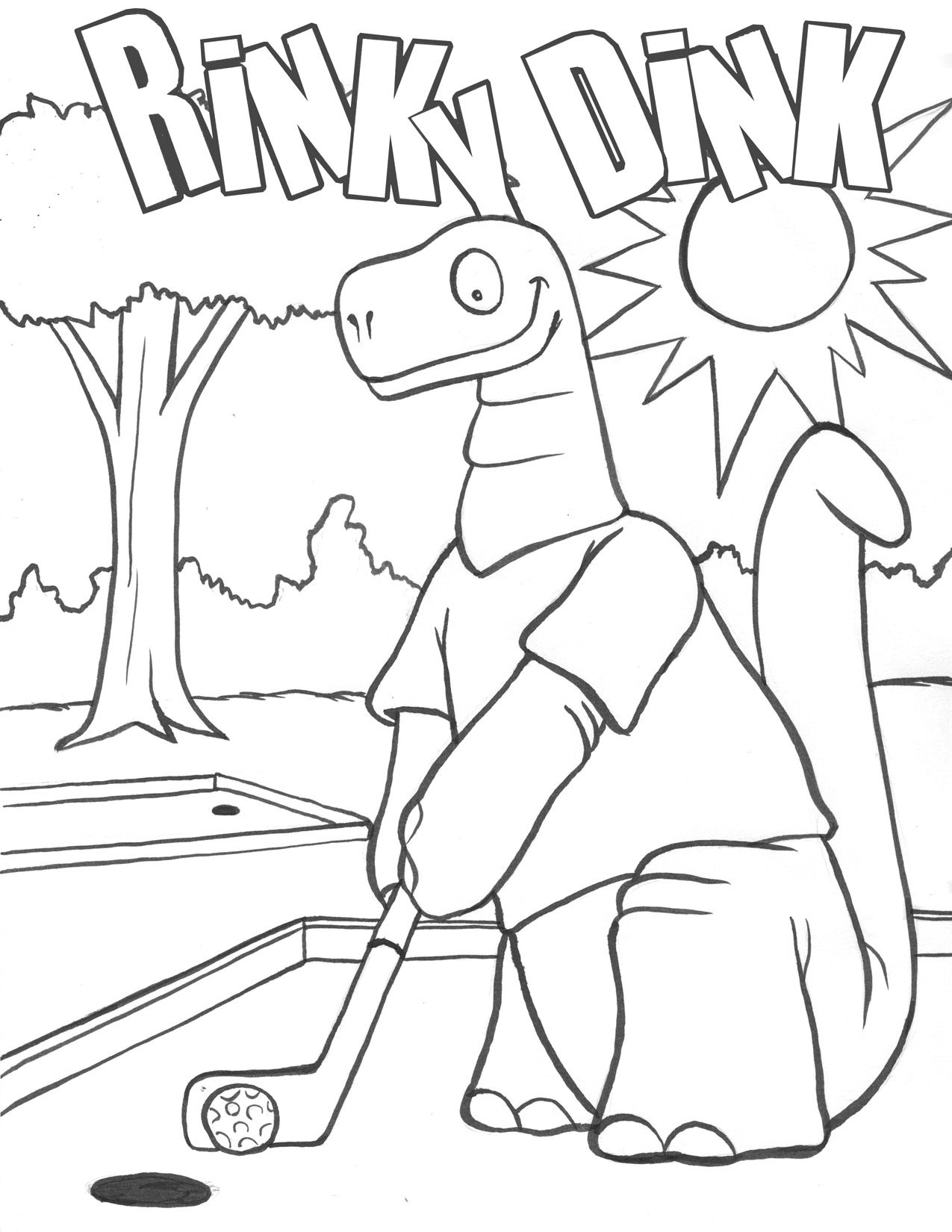 1275x1650 Golf Course Design Coloring Pages