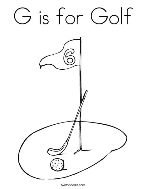 468x605 G Is For Golf Coloring Page