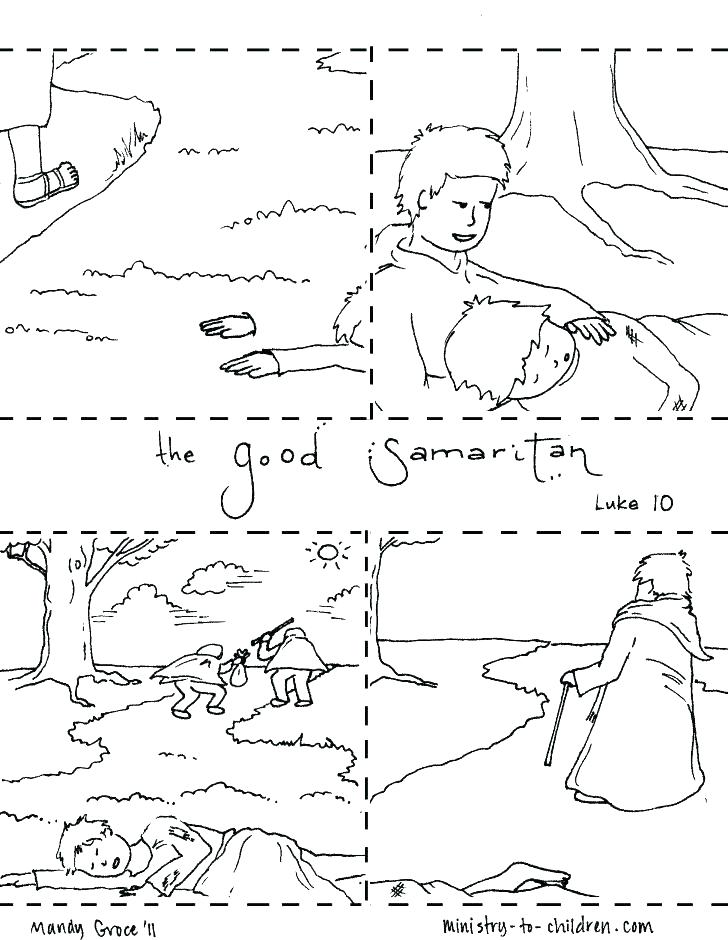 728x940 The Good Samaritan Coloring Page