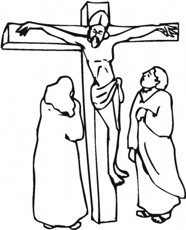 600x741 Good Friday Coloring Pages Jesus And His Student Batch Coloring