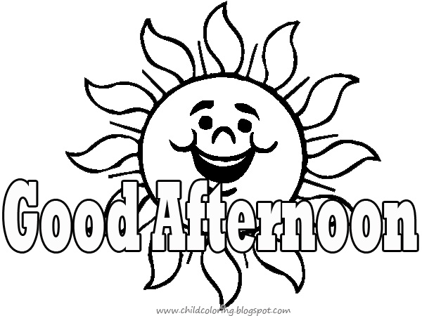 600x450 Good Afternoon Coloring Child Coloring