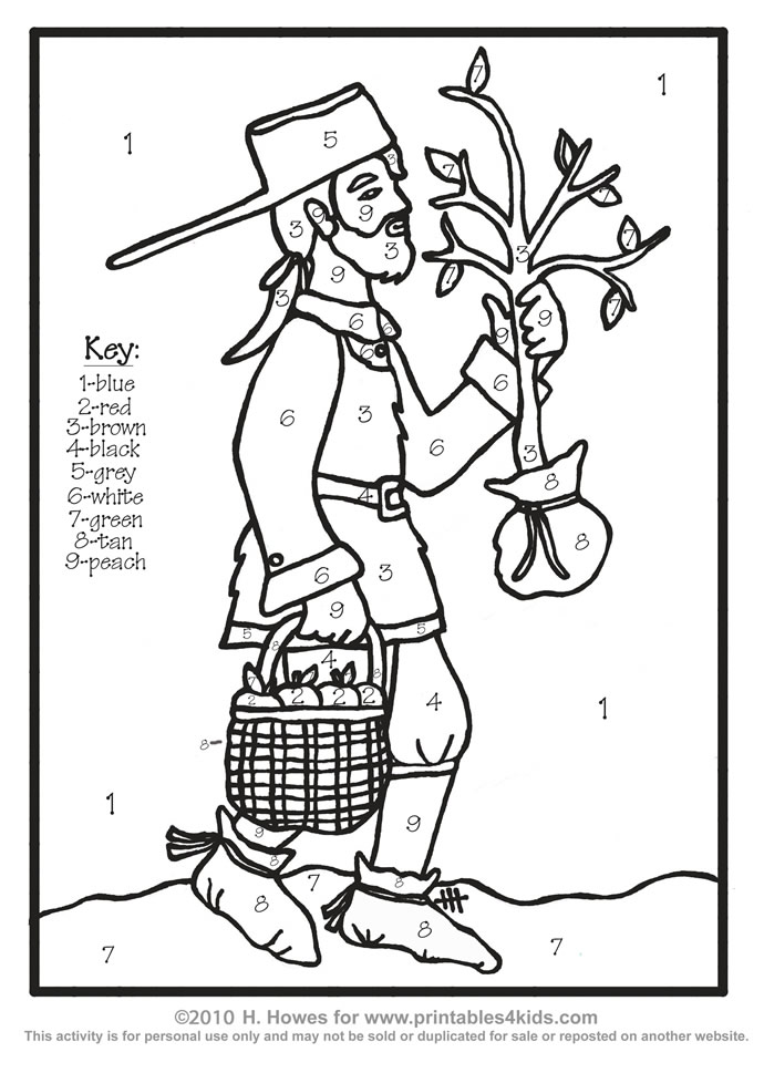 690x969 Ravishing Johnny Appleseed Coloring Page Colouring To Good Johnny