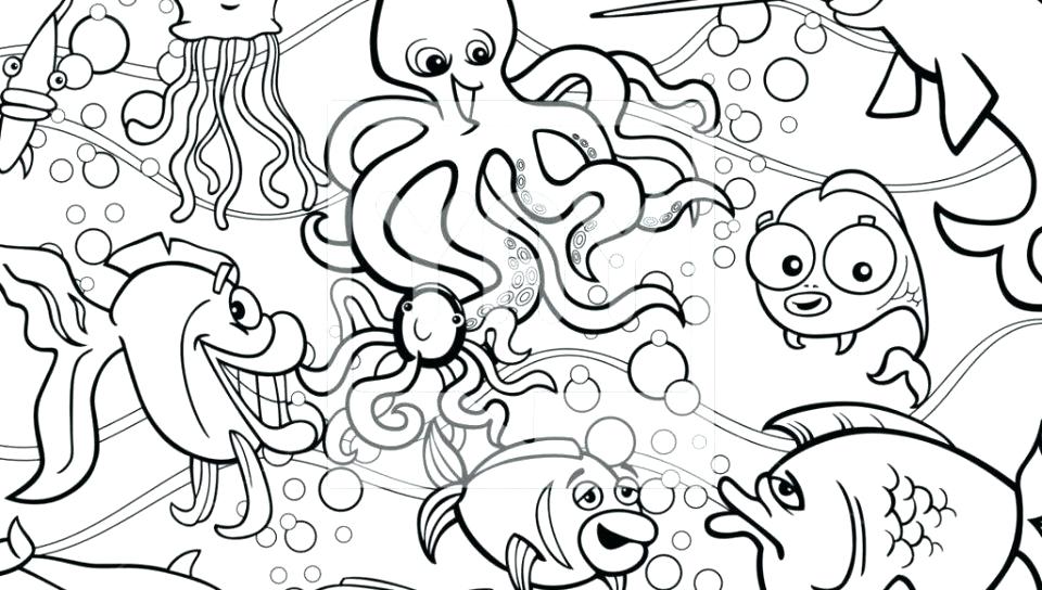 960x544 Sea Creatures Coloring Page Go Digital With Us Sea Animals