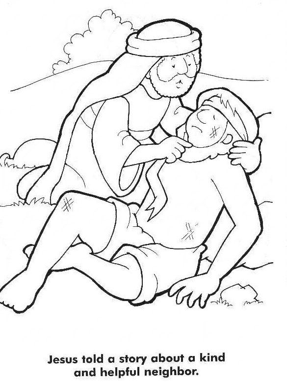 585x780 The Good Samaritan Coloring Page Bible Story Coloring Pages